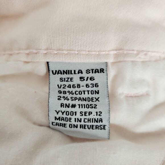 Vanilla Star Zip Fly Gold Splatter Paint Stretch Skinny Jeans Pink & Gold Size 5 - Picture 10 of 14